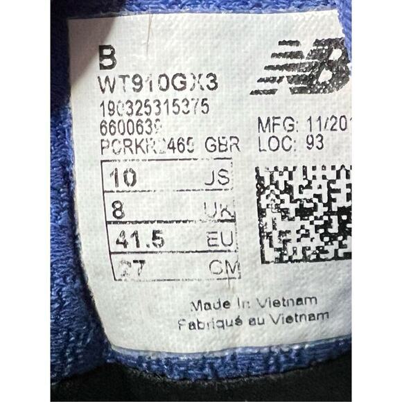 New Balance WT910GX3 Women's 910 v3 Gore-Tex Blue Black Trail Running Sneaker 10 - Picture 9 of 11